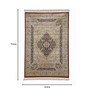 Beige Persian Viscose 4 ft x 6 ft Machine Made Carpet