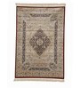 Beige Persian Viscose 4 ft x 6 ft Machine Made Carpet