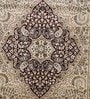Beige Persian Viscose 4 ft x 6 ft Machine Made Carpet