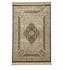 Beige Persian Viscose 5 ft x 7 ft Machine Made Carpet
