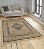 Beige Persian Viscose 5 ft x 7 ft Machine Made Carpet