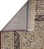Beige Persian Viscose 5 ft x 7 ft Machine Made Carpet