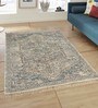 Multicolor Persian Viscose 5 ft x 7 ft Machine Made Carpet