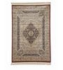 Beige Persian Viscose 5 ft x 7 ft Machine Made Carpet