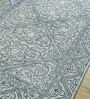Blue Wool Vintage 9 x 12 Feet Hand Tufted Carpet