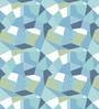 Blue Abstract 300 TC 100% Cotton Queen Sized Bed Sheets with 2 Pillow Covers