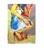 Original Handmade Lady Girl Childhood Oil Painting On Canvas