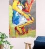 Original Handmade Lady Girl Childhood Oil Painting On Canvas