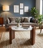 Orio Marble Top Coffee Table In Natural Finish
