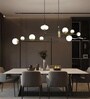 Orion 105Cm Smart LED Chandelier |Google & Alexa Compatible |Height Adjustable Modern Ceiling Light | 3 Color Modes |L Shape Chandelier Lighting for Living Room,Dining, Bedroom,Hall & Office