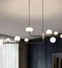 Orion 105Cm Smart LED Chandelier |Google & Alexa Compatible |Height Adjustable Modern Ceiling Light | 3 Color Modes |L Shape Chandelier Lighting for Living Room,Dining, Bedroom,Hall & Office