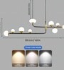 Orion 105Cm Smart LED Chandelier |Google & Alexa Compatible |Height Adjustable Modern Ceiling Light | 3 Color Modes |L Shape Chandelier Lighting for Living Room,Dining, Bedroom,Hall & Office