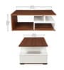 Orion Geometric Pattern Coffee Table In Walnut Finish Orion Geometric Pattern Coffee Table In Walnut Finish