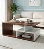 Orion Geometric Pattern Coffee Table In Walnut Finish Orion Geometric Pattern Coffee Table In Walnut Finish