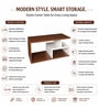 Orion Geometric Pattern Coffee Table In Walnut Finish Orion Geometric Pattern Coffee Table In Walnut Finish