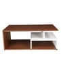 Orion Geometric Pattern Coffee Table In Walnut Finish Orion Geometric Pattern Coffee Table In Walnut Finish
