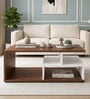 Orion Geometric Pattern Coffee Table In Walnut Finish Orion Geometric Pattern Coffee Table In Walnut Finish