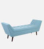 Orion Chenille Fabric Chaise Lounger In Ice Blue Color