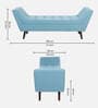 Orion Chenille Fabric Chaise Lounger In Ice Blue Color