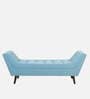Orion Chenille Fabric Chaise Lounger In Ice Blue Color