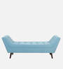 Orion Chenille Fabric Chaise Lounger In Ice Blue Color