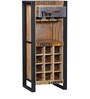 Lobash Iron & Solid Wood Bar Unit in Natural Finish