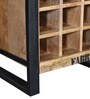Lobash Iron & Solid Wood Bar Unit in Natural Finish