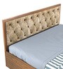 Orion King Size Bed in brazilian Walnut Finish with Box Storage