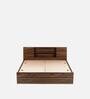 Orion Queen Size Bed in Columbian Walnut Finish with Box Storage