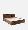Orion Queen Size Bed in Columbian Walnut Finish with Box Storage