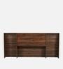 Orion Queen Size Bed in Columbian Walnut Finish with Box Storage