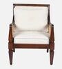 Orion Teak Wood Arm Chair In Brown Colour