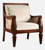 Orion Teak Wood Arm Chair In Brown Colour