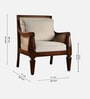 Orion Teak Wood Arm Chair In Brown Colour
