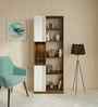 Orivo Bookshelf In Brown Maple & White Finish