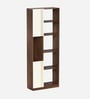 Orivo Bookshelf In Brown Maple & White Finish