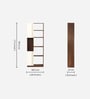 Orivo Bookshelf In Brown Maple & White Finish