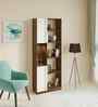 Orivo Bookshelf In Brown Maple & White Finish