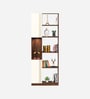 Orivo Bookshelf In Brown Maple & White Finish