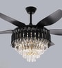 Orix Smart Fan Black Metal + Crystal , Google & Alexa Remote & App Control