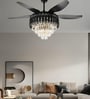 Orix Smart Fan Black Metal + Crystal , Google & Alexa Remote & App Control