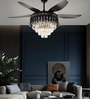 Orix Smart Fan Black Metal + Crystal , Google & Alexa Remote & App Control