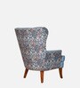 Orlan Fabric Wing Chair In Blue Plamino Colour
