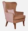 Orlan Fabric Wing Chair In Brown Colour