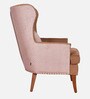 Orlan Fabric Wing Chair In Brown Colour
