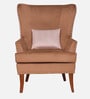 Orlan Fabric Wing Chair In Brown Colour