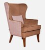 Orlan Fabric Wing Chair In Brown Colour