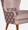 Orlan Fabric Wing Chair In Brown Floral Colour Orlan Fabric Wing Chair In Brown Floral Colour