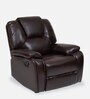 Orlando Leatherette Manual 1 Seater Recliner in Light Brown Colour