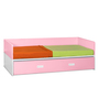 Orlando Kids Bed in Pink Colour with Trundle